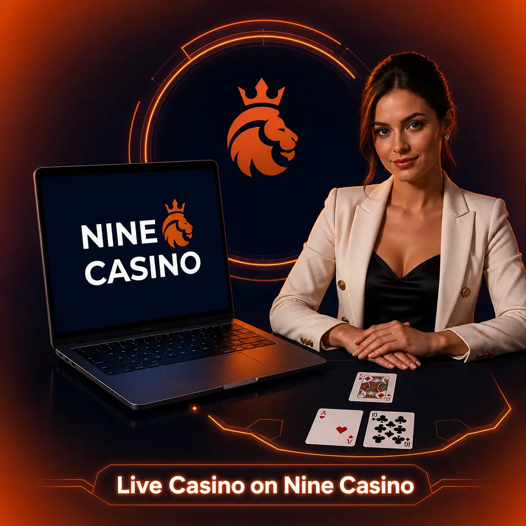 Live dealer streaming a table game at Nine Casino