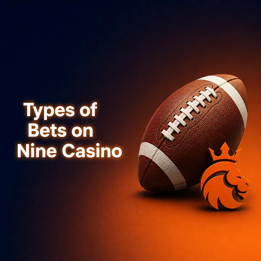 Sportsbook betting slip showing bet types on Nine Casino